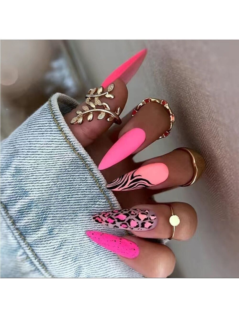 Wild Pinkies - Nail Junkie - full artificial nail set